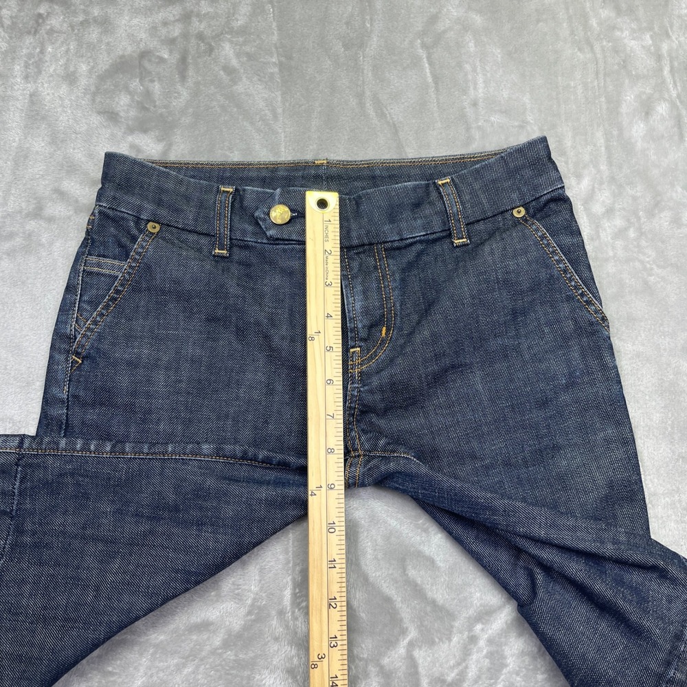 Citizens of Humanity Denim Bermuda Shorts Dark Wash Cuffed Hem Women 26 Fits 28" - Picture 2 of 10